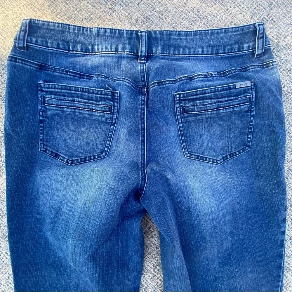 Chico’s So Slimming Jeans size 2 US 12 31 Cropped Capri Length Casual Denim - Picture 13 of 15